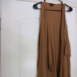 Caramel color sweater vest cardigan